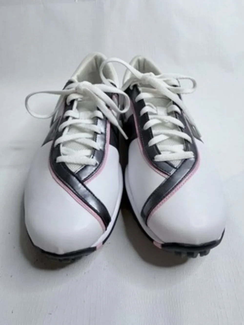 Nike Golf Shoes Women's size 8.5W White Pink Lace Up Leather NWOB